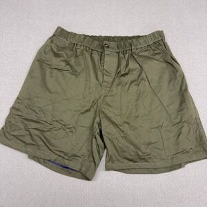 Woof Shorts Mens Large Green Commando Freeballer Cotton Blend Mesh Lined